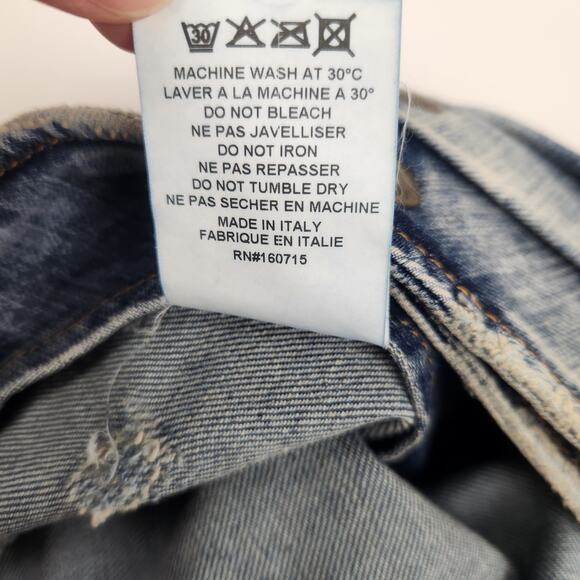 Retrofete Willa Low Rise Skirt in Light Rip Tide Blue Denim Size Small NWT - Picture 8 of 9